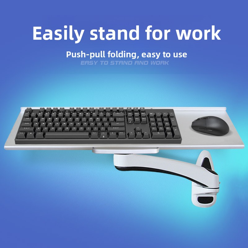 Industrial Wall Mounted Keyboa - Desk Setup With Keyboard Tray ulasan dan harga