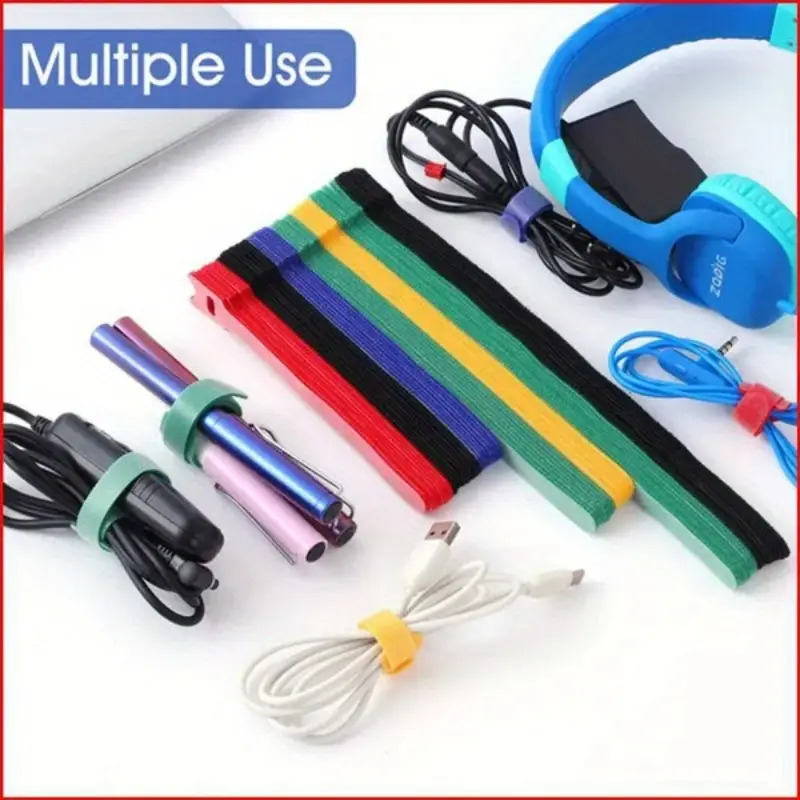 30Pcs Multicolor Reusable Velc - Cable Velcro Strap ulasan dan harga
