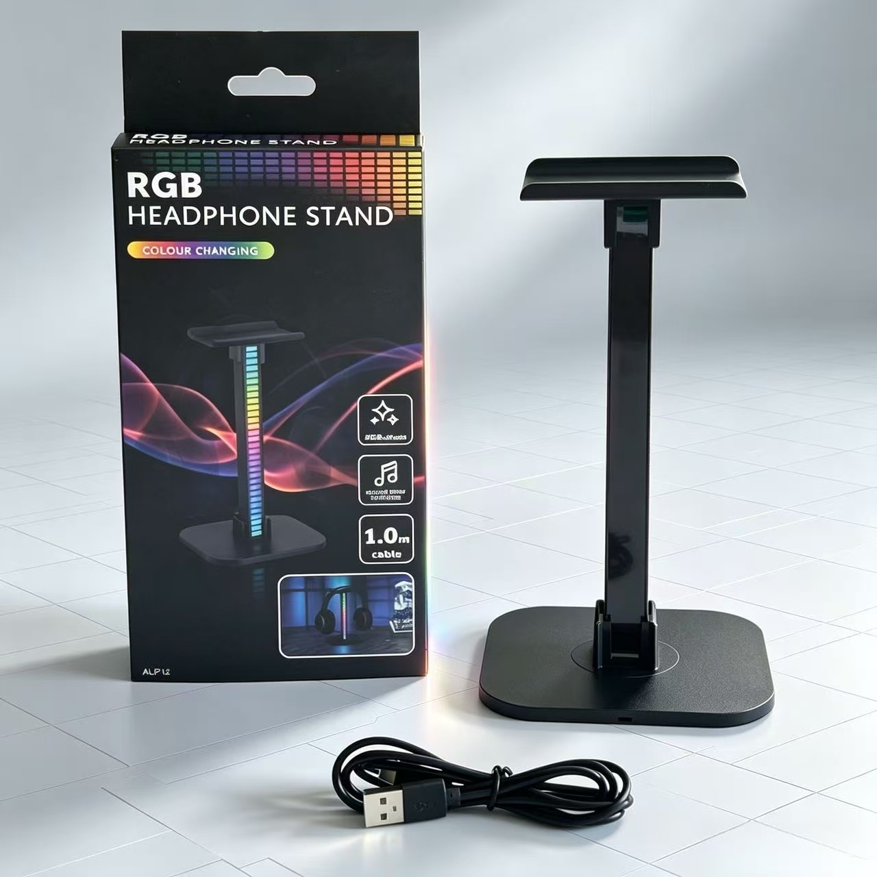 USB Gaming Headphone Stand RGB - Desk Setup Lamp ulasan dan harga