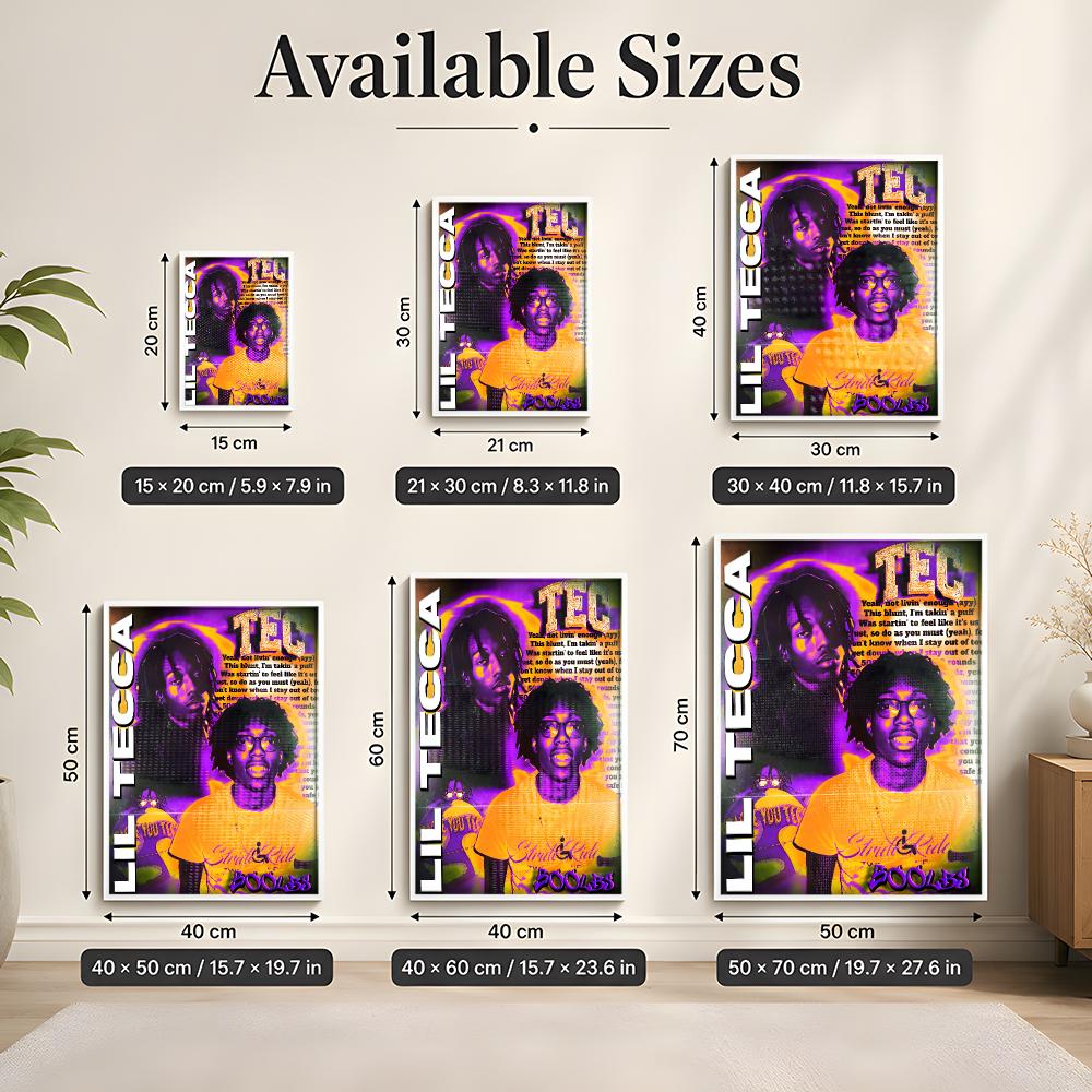 L-Lil Tecca Album Cover Art Hi - Desk Setup Poster ulasan dan harga