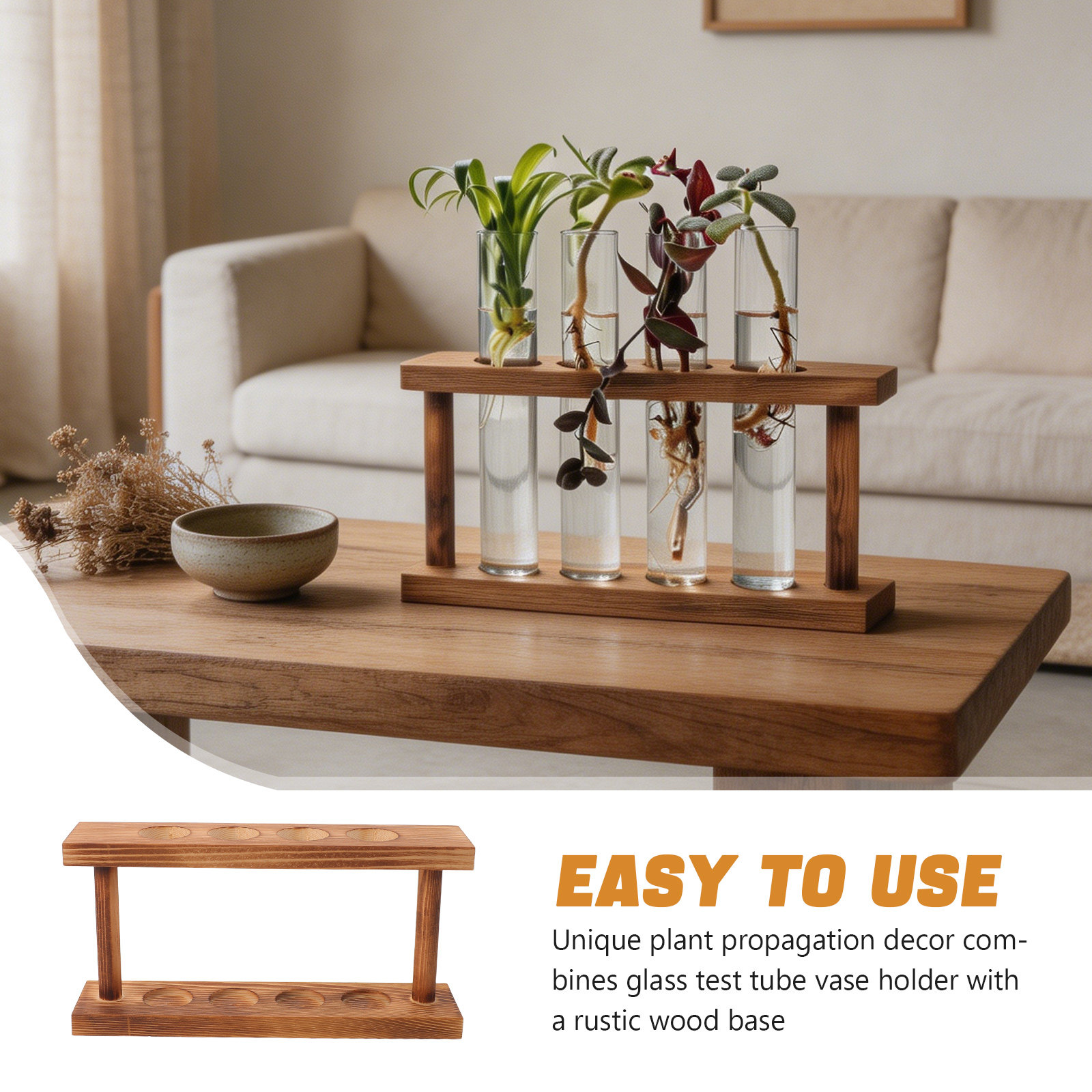 Wooden Plant Propagation Stati - Desk Setup Wood ulasan dan harga