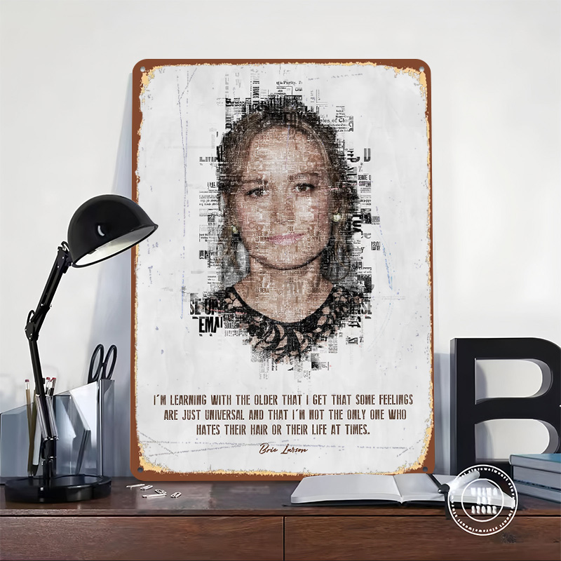 Brie Larson Quote Art Tin Post - Desk Setup Poster ulasan dan harga