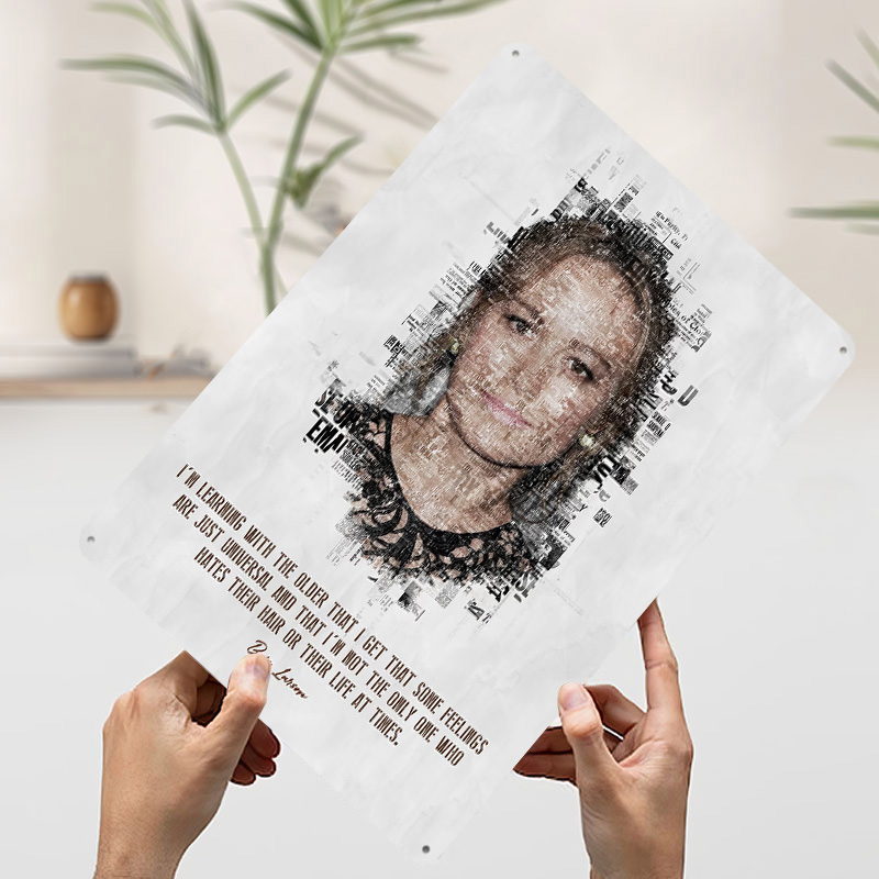 Brie Larson Quote Art Tin Post - Desk Setup Poster ulasan dan harga