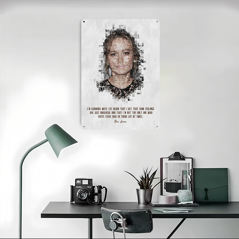 Brie Larson Quote Art Tin Post - Desk Setup Poster ulasan dan harga