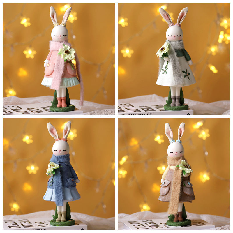 Spring Floral Rabbit Resin Orn - Desk Setup Kids ulasan dan harga